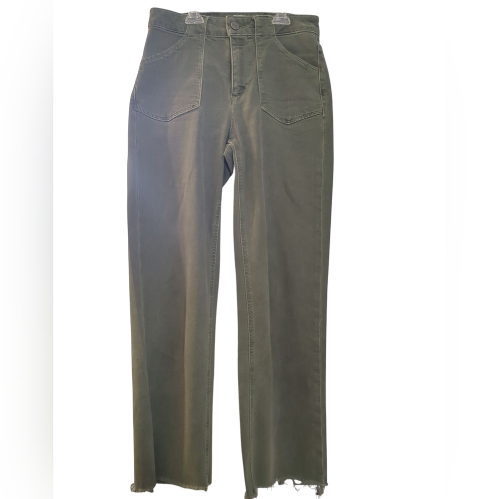 PAIGE Sage Green Denim Jeans Nellie